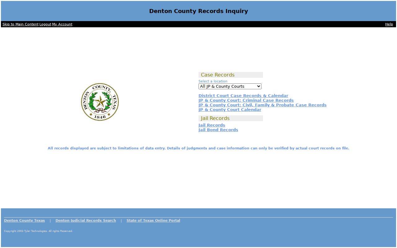 Corinth residents directory county court public access screen